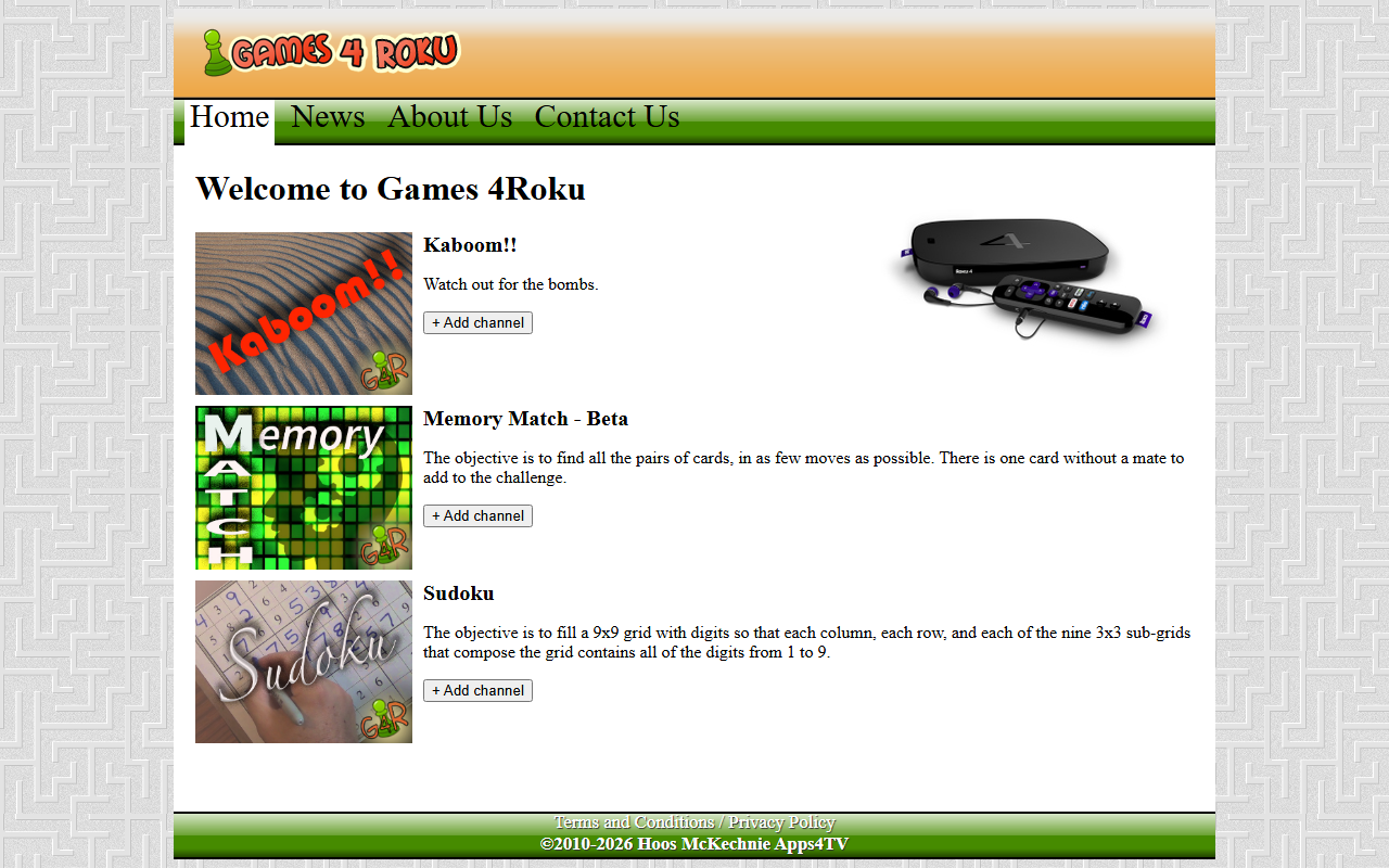 Games 4 Roku screenshot