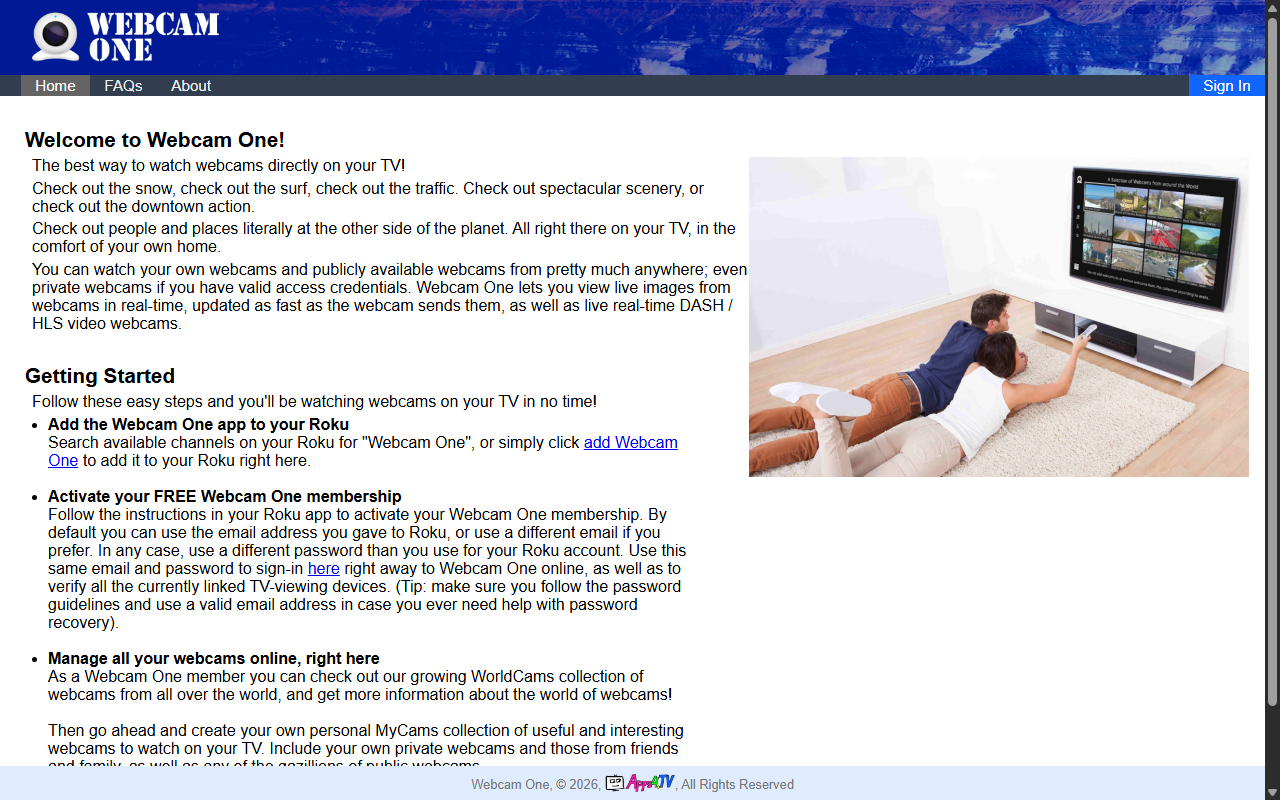 Webcam One screenshot